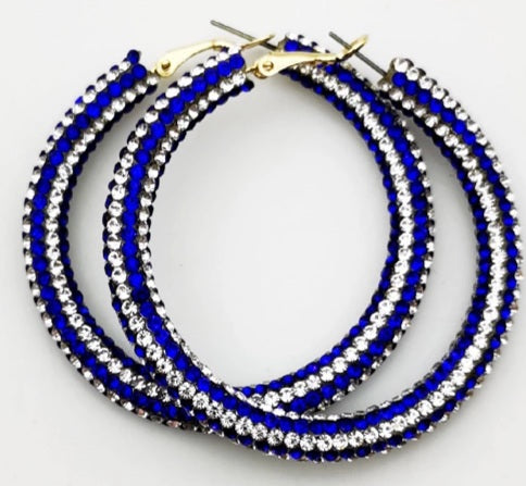 Beautiful Rhinestone Hoop Earrings