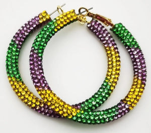 Beautiful Rhinestone Hoop Earrings