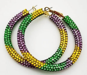 Beautiful Rhinestone Hoop Earrings