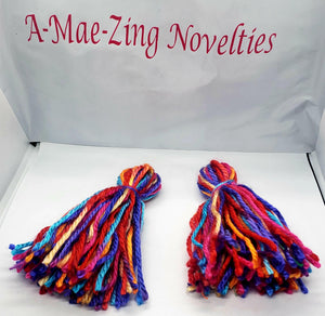 4" Multi colors Handmade Tassel Earrings