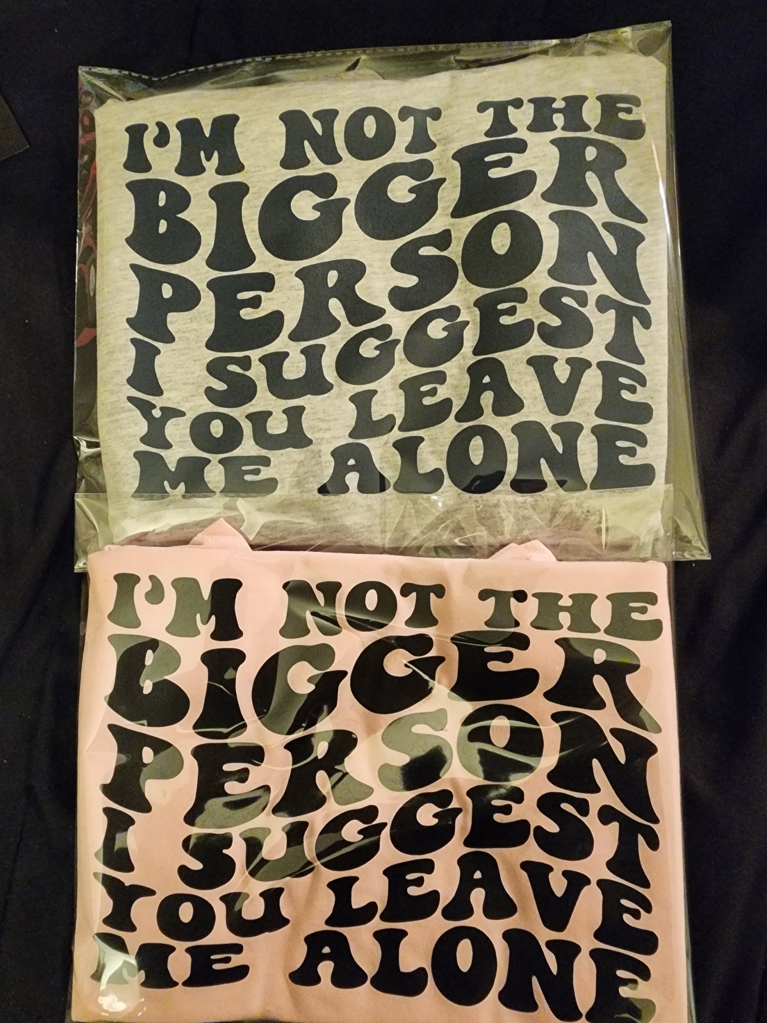 I'm not the bigger person