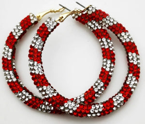 Beautiful Rhinestone Hoop Earrings