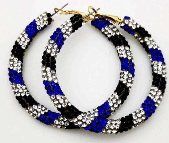 Beautiful Rhinestone Hoop Earrings