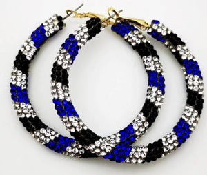 Beautiful Rhinestone Hoop Earrings